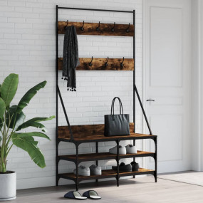 Clothes Rack Smoked oak Engineered wood Medium Clothes ...
