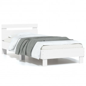 Bed Frame White Engineered wood, Plywood Small Single B...