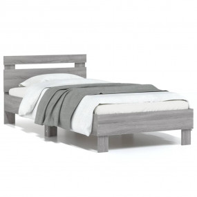 Bed Frame Grey Sonoma Engineered wood and plywood Small...