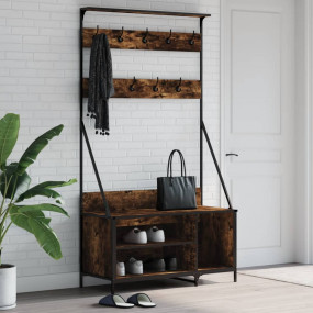 Clothes Rack Smoked Oak Engineered wood, Metal Medium