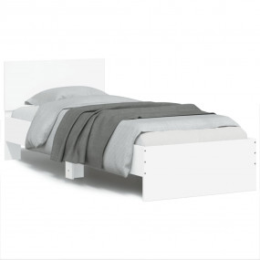 Bed Frame White Engineered wood, Plywood Small single B...