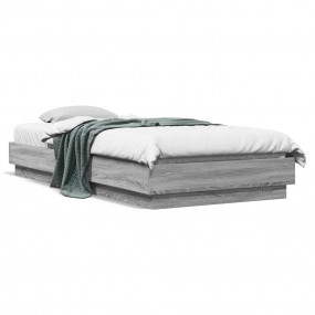 Bed Frame Grey Sonoma Engineered wood, Plywood Single M...