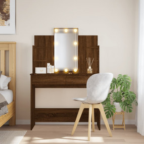 Dressing Table Brown oak Engineered wood, glass 37.8x15...