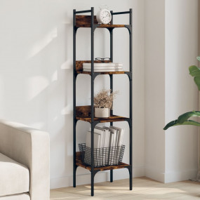 Bookshelf Smoked Oak Engineered wood, powder-coated ste...