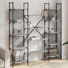 Bookshelf Grey Sonoma Engineered wood, powder-coated st...