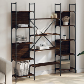 Bookshelf Brown oak Engineered wood Tall Bookshelf Rect...