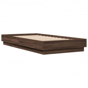 Bed Frame Brown oak Engineered wood Small Single Bed Fr...