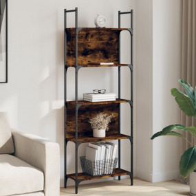 Bookshelf Smoked Oak Engineered wood Tall Bookshelf Rec...