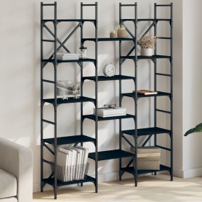 Bookshelf Black Engineered wood Large Bookshelf Rectang...