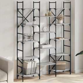 Bookshelf Grey sonoma Engineered wood, powder-coated st...