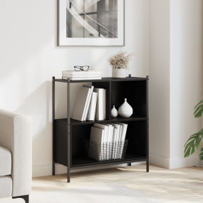 Bookcase Black Engineered wood 28.0 x 11.0 x 30.5 in Bo...