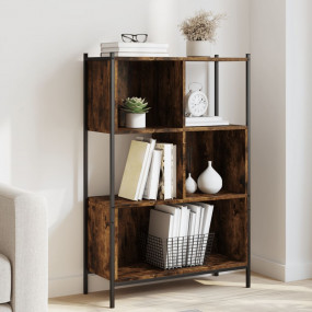 Bookcase Smoked Oak Engineered wood, powder-coated stee...