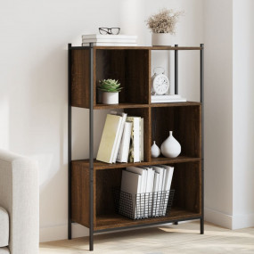 Bookcase Brown Oak Engineered Wood 28x11x42 in Bookcase
