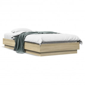 Bed Frame Sonoma oak Engineered wood Small Single Durab...