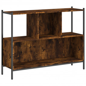 Bookcase Smoked oak Engineered wood, powder-coated stee...