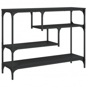 Console Table Black Engineered Wood Medium Adjustable F...