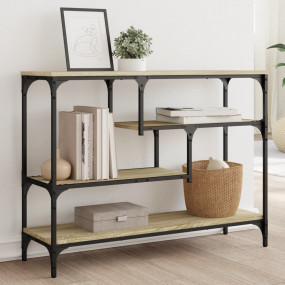 Console Table Sonoma Oak Engineered wood 39.4 in Adjust...