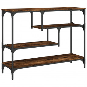 Console Table Smoked Oak Engineered wood, metal Narrow