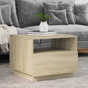 Coffee Table Sonoma Oak Engineered Wood 19.7x19.3x15.7 ...
