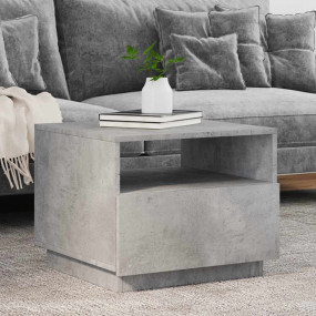 Coffee Table Concrete Grey Engineered Wood Medium Coffe...