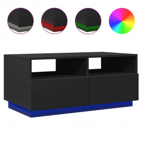 Coffee Table Black Engineered wood 35.4 in x 19.3 in x ...
