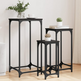 Nesting Side Table Black Engineered wood, metal