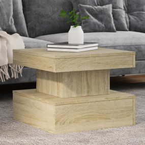 Coffee Table Sonoma Oak Engineered Wood 19.7x19.7x15.7 ...