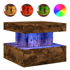 Coffee Table Smoked Oak Engineered wood 19.7x19.7x15.7 ...