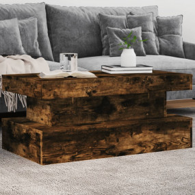 Coffee Table Smoked Oak Engineered Wood Coffee Table Re...