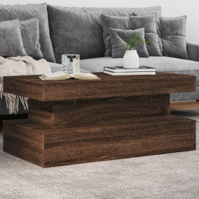 Coffee Table Brown Oak Engineered Wood 35.4 x 19.7 x 15...