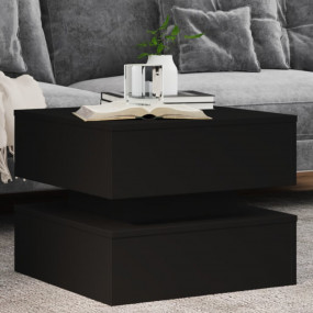 Coffee Table Black Engineered wood Low Coffee Table Squ...