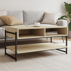 Coffee Table Sonoma Oak Engineered Wood 35.4x19.7x17.7 ...