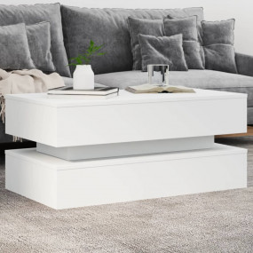 Coffee Table White Engineered wood Medium Modern Coffee...