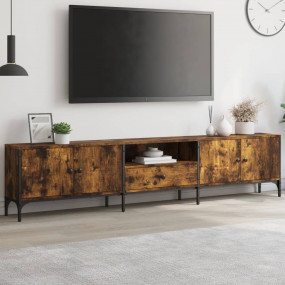 TV Cabinet Smoked Oak Engineered Wood 78.7 in long