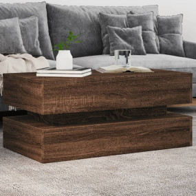 Coffee Table Brown oak Engineered wood 35.4 x 19.7 x 15...