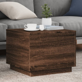 Coffee Table Brown Oak Engineered wood 19.7x19.7x15.7 i...
