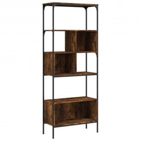 Bookcase Smoked Oak Engineered wood, Metal Medium Bookc...