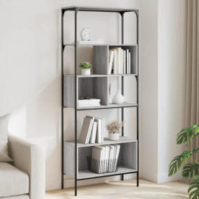 Bookcase Grey Sonoma Engineered wood, metal Large Adjus...