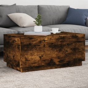 Coffee Table Smoked Oak Engineered wood 35.4x19.7x15.7 ...