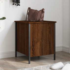 Storage Bench Brown Oak Engineered wood, metal Compact