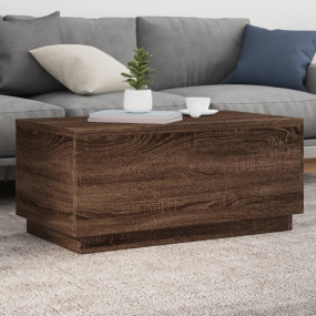 Coffee Table Brown Oak Engineered Wood 35.4 x 19.7 x 15...