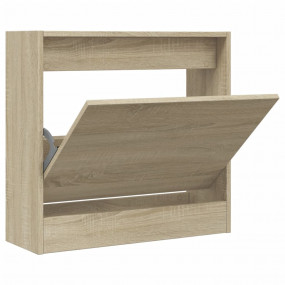 Shoe Cabinet Sonoma Oak Engineered Wood Compact Shoe Ca...