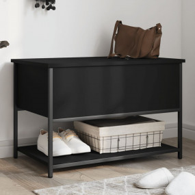 Storage Bench Black Engineered wood and metal 27.6 x 16...