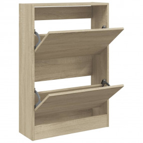 Shoe Cabinet Sonoma Oak Engineered Wood Small Shoe Cabi...