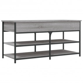 Shoe Bench Grey Sonoma Engineered Wood, Metal Medium