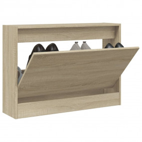 Shoe Cabinet Sonoma oak Engineered wood Slim Shoe Cabin...