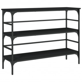 Console Table Black Engineered wood and metal Narrow