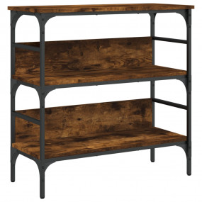 Console Table Smoked Oak Engineered wood, Metal