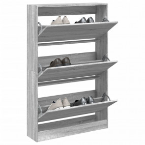 Shoe Cabinet Grey Sonoma Engineered Wood 31.5 x 8.3 x 4...