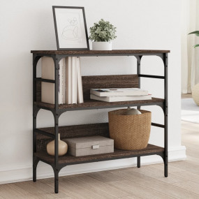 Console Table Brown Oak Engineered Wood 29.5 in x 12.6 ...